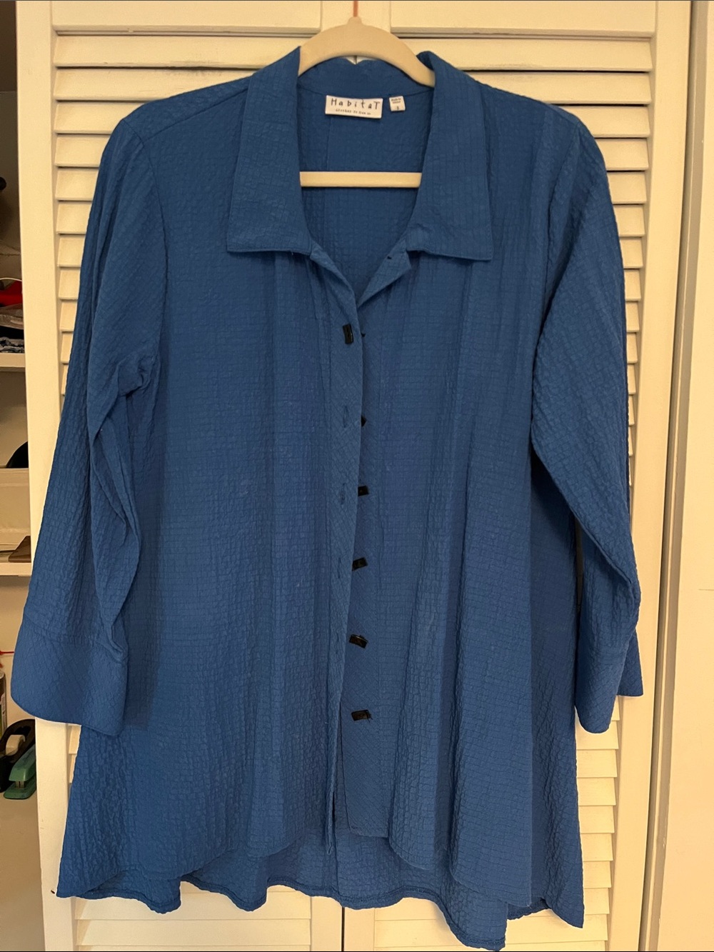 Habitat Textured Blue Tunic Top